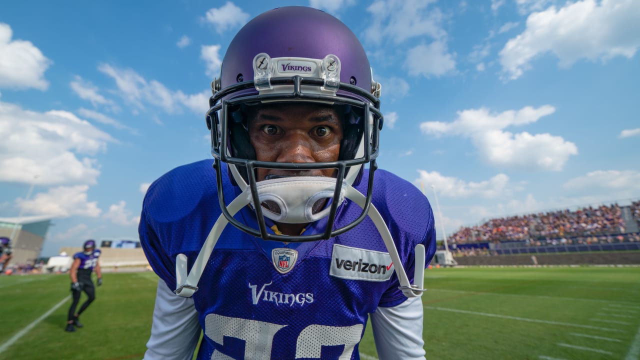 Minnesota Vikings cornerback Terence Newman (23) lines up against