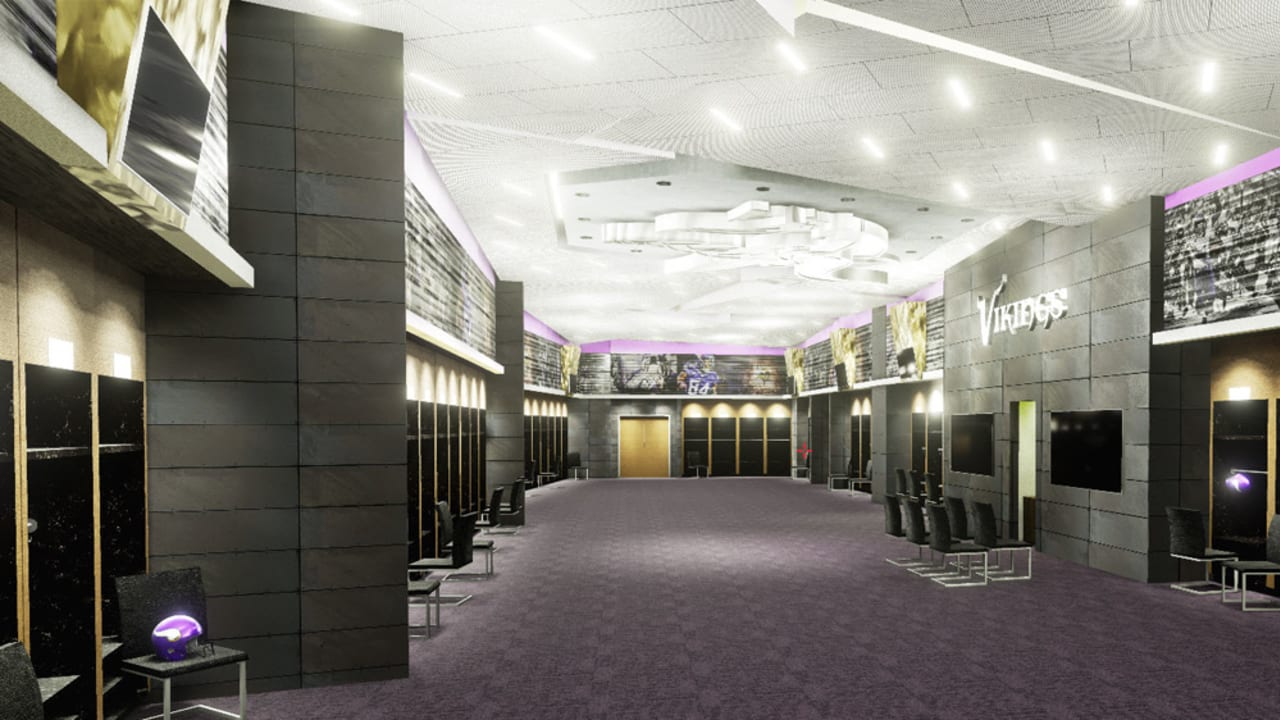View of stalls in Minnesota Vikings locker room during photo shoot at  News Photo - Getty Images