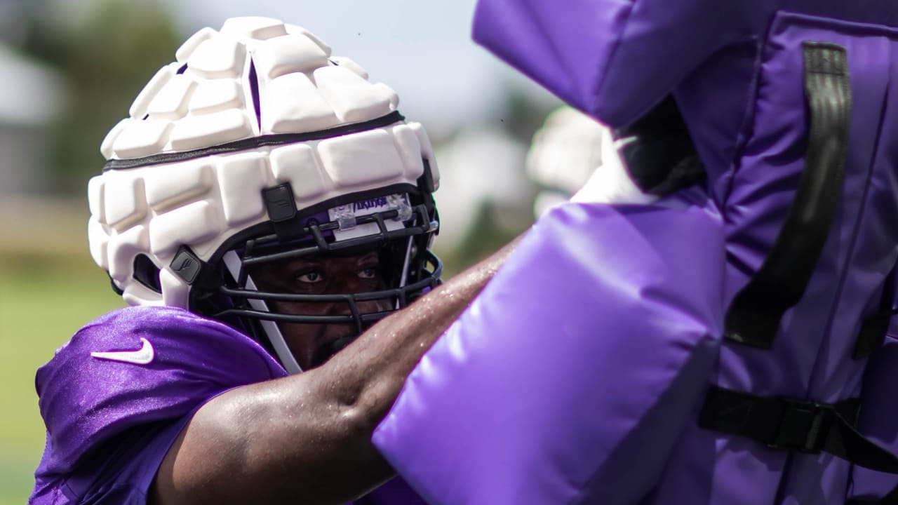 EAGAN, MN - JULY 27: Minnesota Vikings cornerback Harrison Hand (20) takes  the field during the first day of Minnesota Vikings Training Camp at TCO  Performance Center on July 27, 2022 in