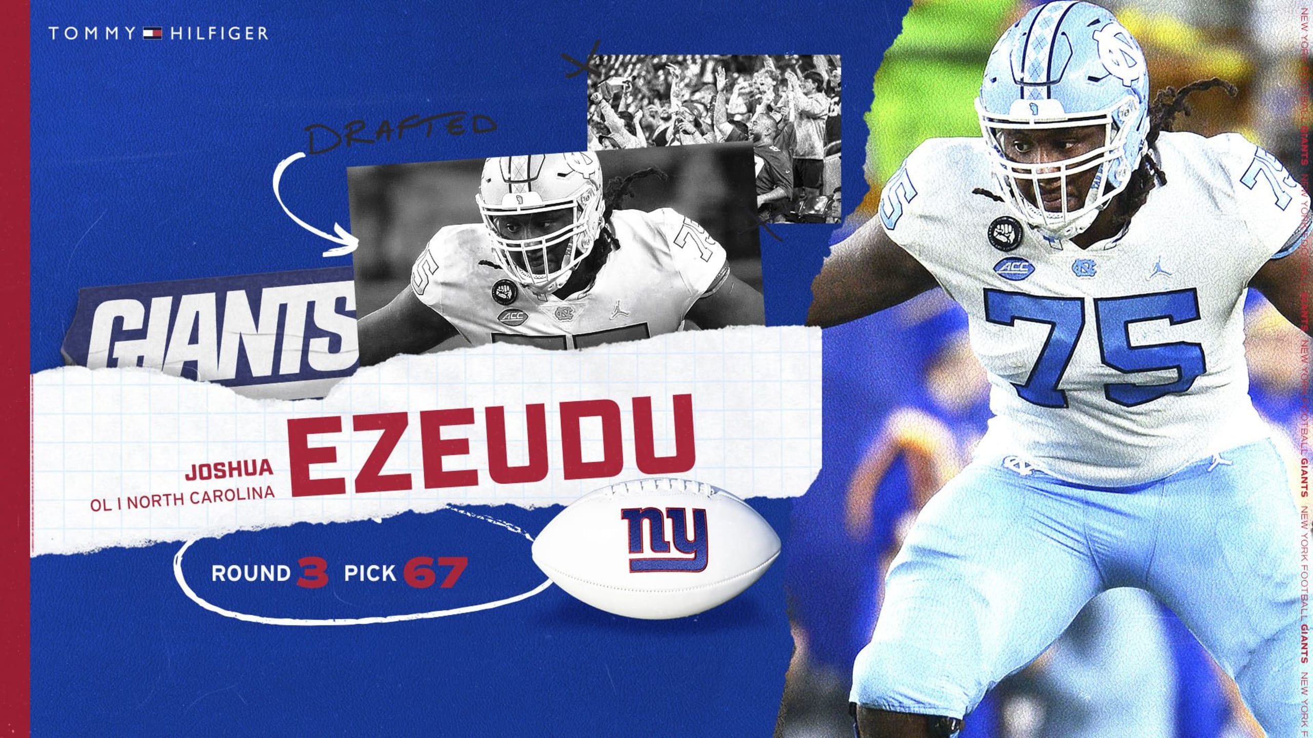 UNC Offensive Lineman Joshua Ezeudu Drafted By New York Giants In Round 3