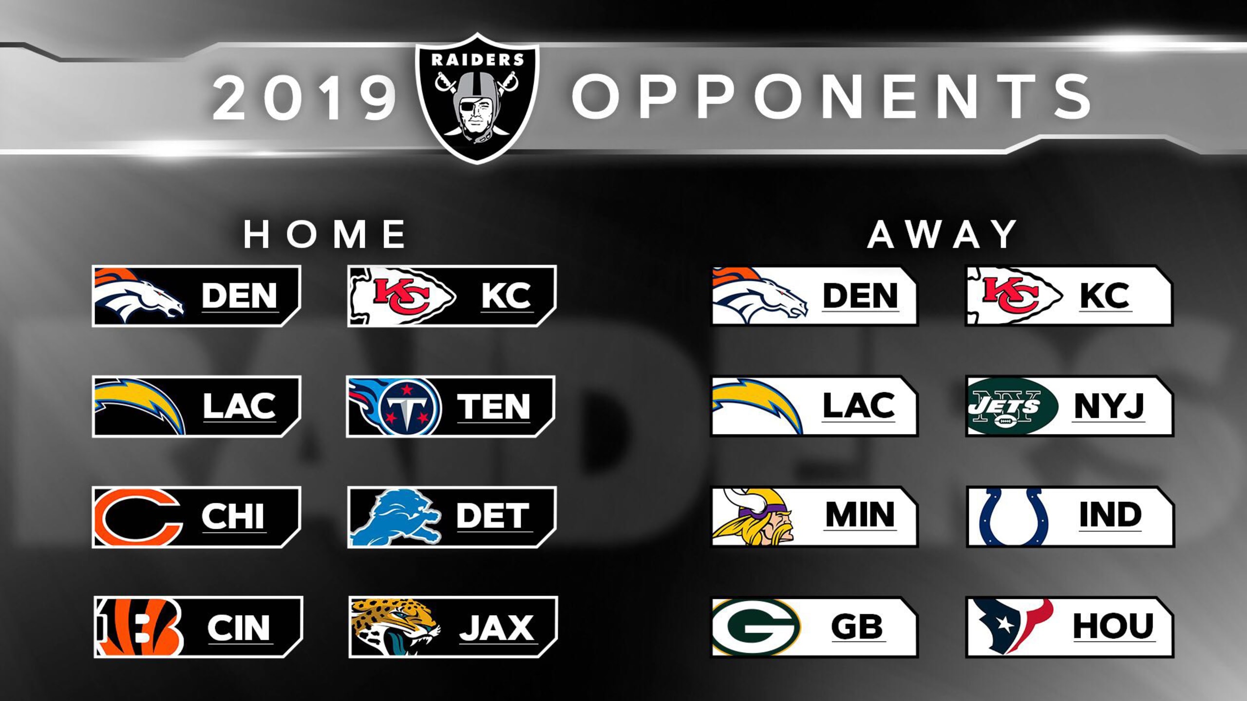 Oakland Raiders 2019 Schedule - The Silver & Black Ministry Of Jesus Christ