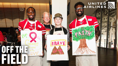 Off the Field: 49ers Players Join Cancer Warriors for Art Therapy