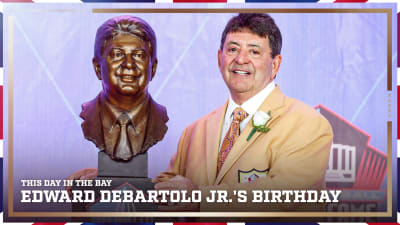 Edward Debartolo Jr Autograph NFL Hall of Fame Bronze Bust Set Card Signed  #/150