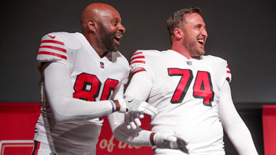 49ers white store and gold uniforms