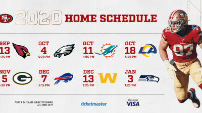 Here's the San Francisco 49ers' 2020-2021 schedule