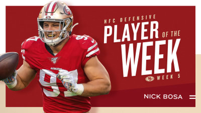 Nick Bosa Named NFC Defensive Player and Rookie of the Month