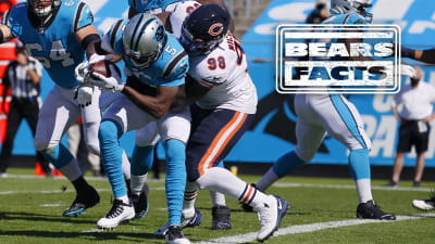 Chicago Bears defensive tackle Bilal Nichols (98) is seen in the team  huddle during pregame war …