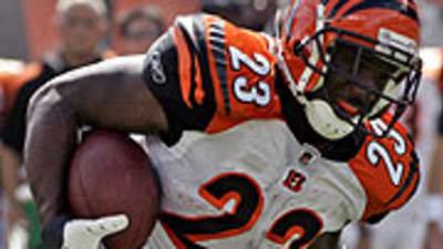 Defensive back Chinedum Ndukwe of the Cincinnati Bengals watches