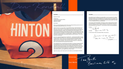 Connected by unique circumstances, fellow 'instant quarterback' Tom Matte  pens a letter to Kendall Hinton