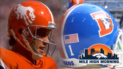 blue orange football helmet Florida Gators Riddell SpeedFlex Mid-Size Show your team pride with this metallic glittered football helmet sign that is orange with blue accents Terrell Davis Signed Denver Broncos