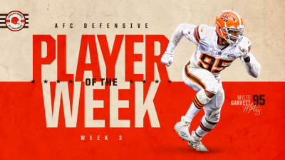 Cleveland Browns' Myles Garrett named AFC Defensive Player of Month