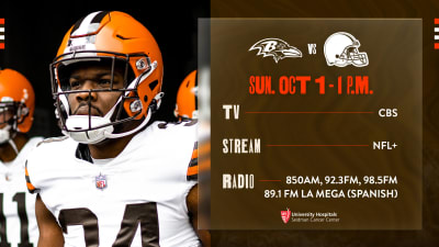 Cleveland Browns vs. Baltimore Ravens: How to Watch, Listen and