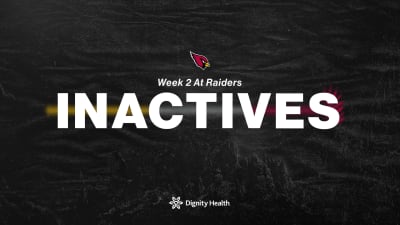 Cardinals vs. Raiders inactives: Who is not playing in Week 2