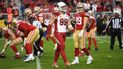 Arizona Cardinals defensive end J.J. Watt (99) warms up during an NFL  football game against the San Francisco 49ers, Sunday, Jan.8, 2023, in  Santa Clara, Calif. (AP Photo/Scot Tucker Stock Photo - Alamy