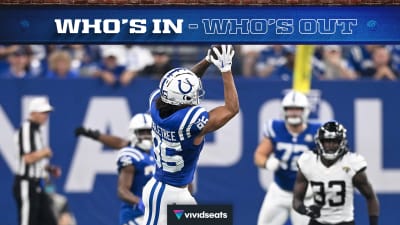 2 ruled out, 5 questionable in Colts vs. Texans