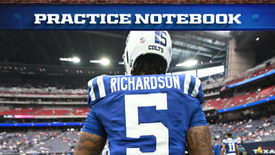 Practice notebook: Colts QB Anthony Richardson, C Ryan Kelly