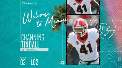 Dolphins Draft 2022: Miami picks Georgia linebacker Channing Tindall - The  Phinsider