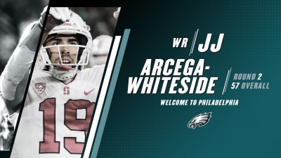 JJ Arcega-Whiteside 2019 Absolute Rookie Force Jersey Relic Card #RF-17 -  Eagles