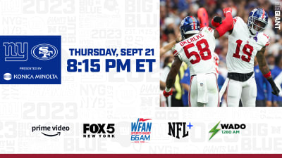 What channel is the New York Giants game today (9/21/23)? FREE LIVE STREAM,  Time, TV, Channel for NFL Week 3 vs. San Francisco 49ers 