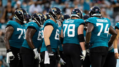 jaguars could be without foru of their five offensive line starters Sunday  vs. Cowboys