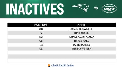 Cowboys inactives vs. Jets include three starters - A to Z Sports