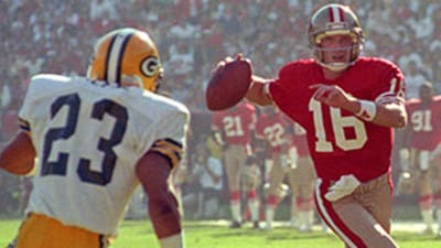 Green Bay Packers John Symank in action, tackle vs New York Giants