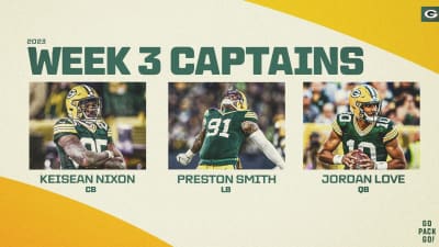 Packers pick captains for Thursday Night Football vs. Lions