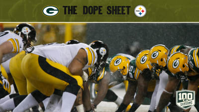 Dope Sheet: Packers travel East to take on the Steelers