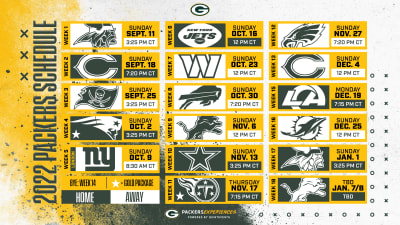 Packers schedule for 2018 mostly set