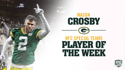 Mason Crosby sets franchise record with sixth special teams POTW award