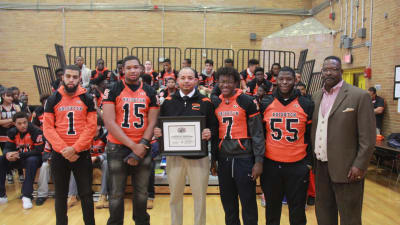 New England Patriots JC Jackson Massachusetts Pirates honorary captain