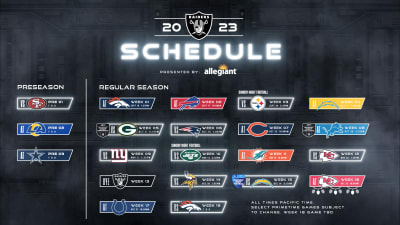 NFL schedule release: Raiders land 5 prime time games