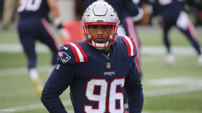 Las Vegas Raiders defensive end Tashawn Bower (96) takes a break on the  sideline during their game against the Tennessee Titans Sunday, Sept. 25,  2022, in Nashville, Tenn. (AP Photo/Wade Payne Stock