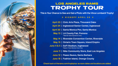 See LA Rams' Super Bowl trophy during tour in Thousand Oaks