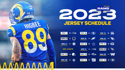 Rams scheduled to wear new uniform for three games in 2021