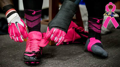 Breast cancer cheap awareness football gloves