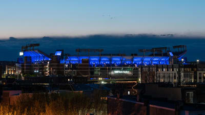 Ravens light up M&T Bank Stadium in red, white and blue to