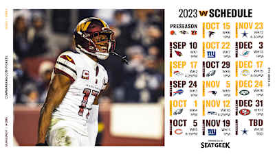 2022 Washington Commanders Schedule: Full Listing of Dates, Times and TV  Info, News, Scores, Highlights, Stats, and Rumors