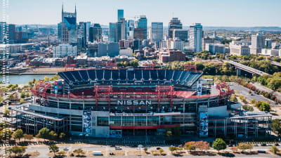 My buddy sent me a picture of the turf installed at Nissan Stadium as of  this weekend. : r/Tennesseetitans