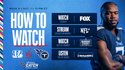 Cincinnati Bengals vs Tennessee Titans Live Streaming Watch Party