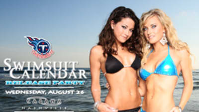 Titans Cheerleaders Wrap-Up Day Two of 2013 Swimsuit Calendar