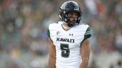 PFF College on X: John Ursua is coming off a down year at Hawaii and will  look to ramp it back up in the NFL.  / X