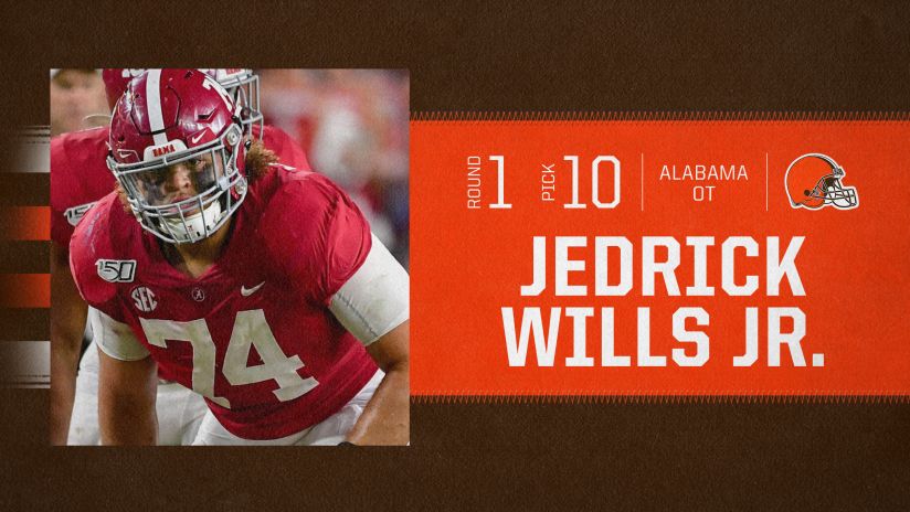 Browns select Alabama OT Jedrick Wills Jr. with No. 10 pick in ...