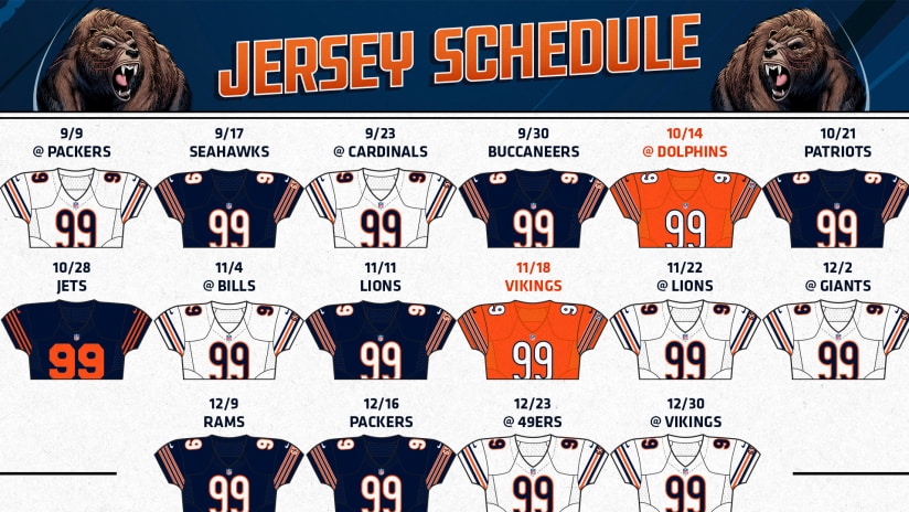 chicago bears away jersey color