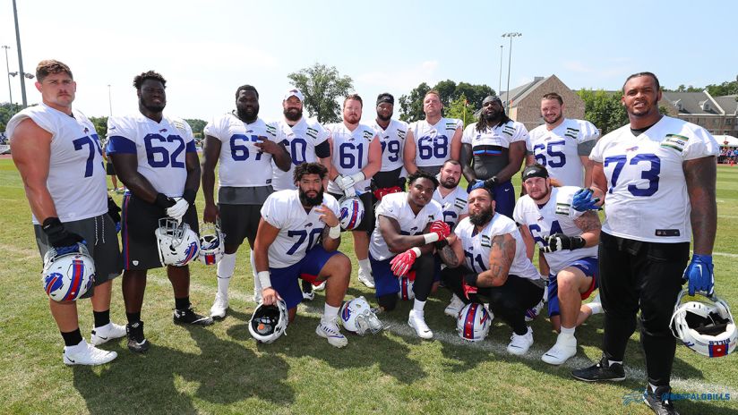 The Bills offensive line was the most talked about position group at camp this year as the team tries to put together the best combination of players for the season.