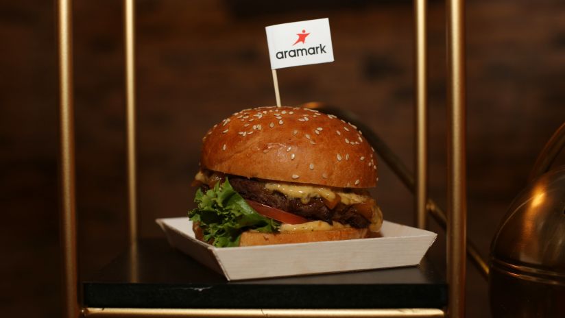 The Federal Blvd Burger at an unveiling of new menu items and beverages presented by Aramark and a demonstration of technology available at Empower Field at Mile High on September 13, 2019. (Photo by Ben Swanson)