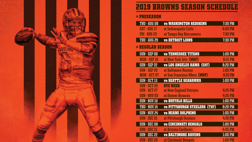 Browns Schedule Downloads Cleveland Browns