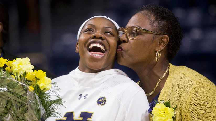 Arike with her mother, Yolanda. Photo credit: AP Images