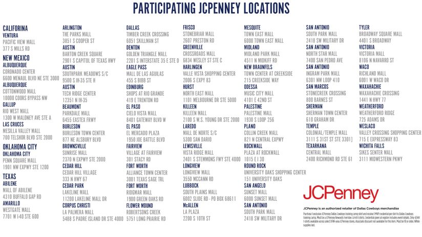 dallas cowboys jcpenney