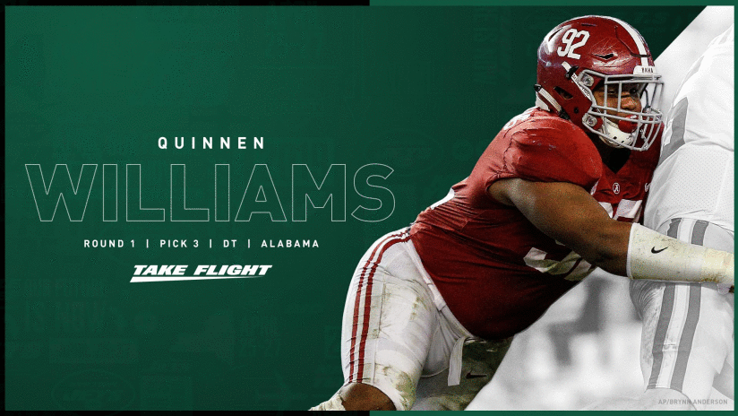 Jets Take Alabama Dl Quinnen Williams At No 3 In Draft